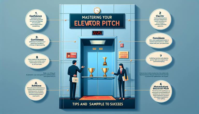 A detailed guide titled 'Mastering Your Elevator Pitch